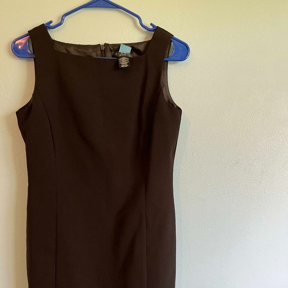 Virgo Little Black Dress with Chiffon Ruffle at hem - Picture 1 of 7